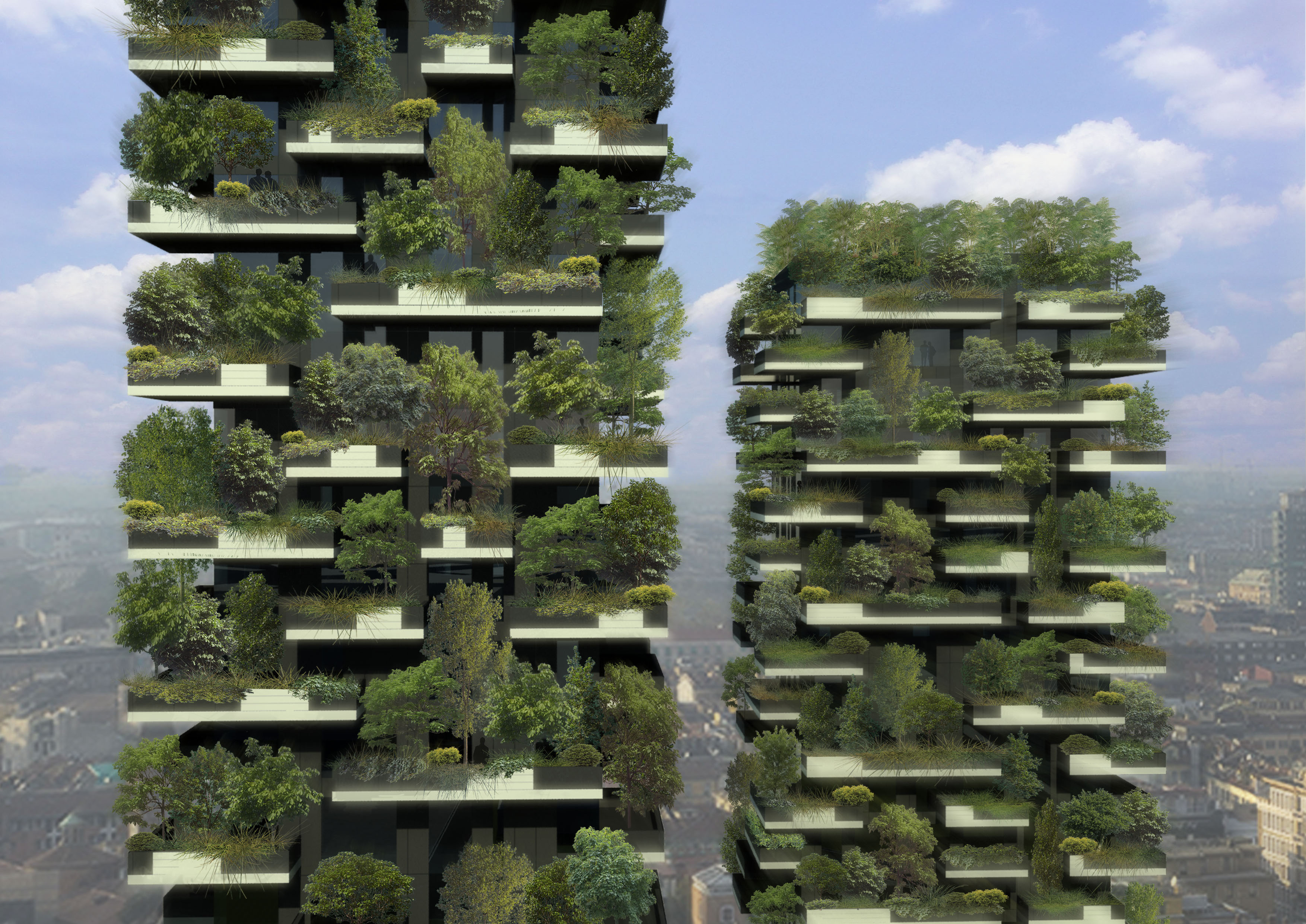 In Mailand entsteht ein vertikaler Wald auf zwei Hochhäusern